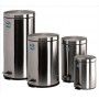PAPELERA METAL INOX. PEDAL 20L 29,5X44