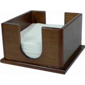 SERVILLETERO 20X20 MADERA NOGAL