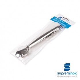 PINZA HIELO INOX. 19CM.