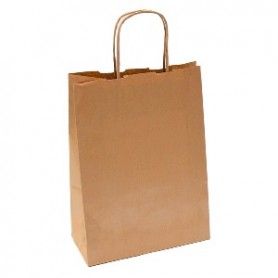 BOLSA PAPEL ASA PLANA KRAFT 21+11x25 C.250