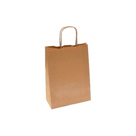 BOLSA PAPEL ASA PLANA KRAFT 21+11x25 C.250