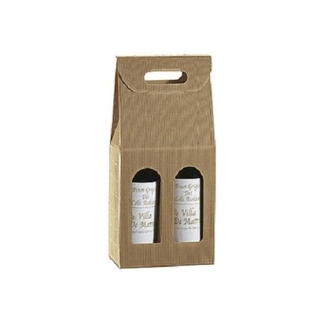 CAJA CARTON KRAFT 2 BOT. 18x9x34 P.30