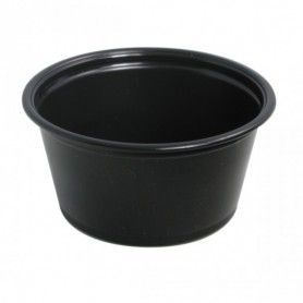 TARRINA PLAST. SALSA 60CC.NEGRO P.125
