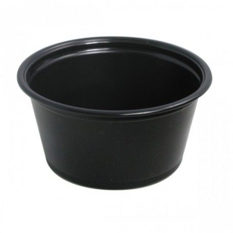 TARRINA PLAST. SALSA 60CC.NEGRO P.125
