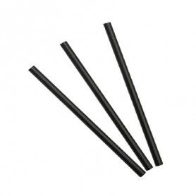 PAJITA PAPEL NEGRA 8MMX14CM &(60)  P.100