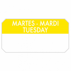 ETIQUETA ADHESIVAS 5X2,5CM. R.1000 MARTES
