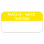 ETIQUETA ADHESIVAS 5X2,5CM. R.1000 MARTES