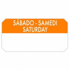 ETIQUETA ADHESIVAS 5X2,5CM. R.1000 SABADO