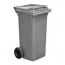 CUBO BASURA RUEDAS 120L GRIS 93x56x49