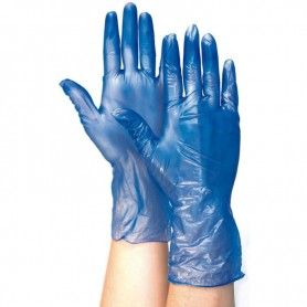 GUANTE VINILO AZUL XGR-XL P.100