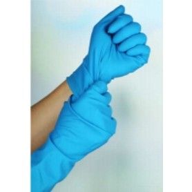 GUANTE NITRILO AZUL FUERTE 28CM MED-M P.50
