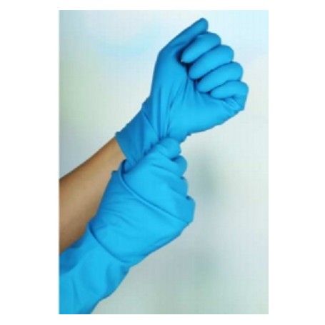 GUANTE NITRILO AZUL FUERTE 28CM MED-M P.50