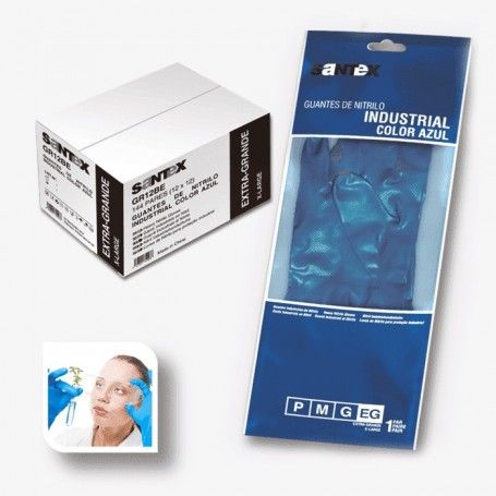 GUANTE NITRILO AZUL EXTRA T-9 GRA