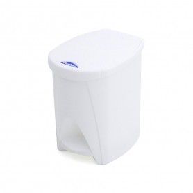 PAPELERA PLAST. PEDAL 7L BLANCA 26X20X29