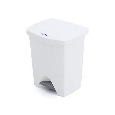 PAPELERA PLAST. PEDAL 25L BLANCA 34,5X28X43,5