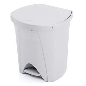 PAPELERA PLAST. PEDAL 48L BLANCA 39X40X46