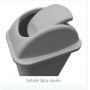 PAPELERA VAIVEN 24L.GRIS