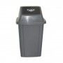 PAPELERA VAIVEN 60L NEGRA 41X41X70H