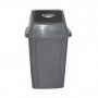 PAPELERA VAIVEN 10L NEGRA 25X25X39H