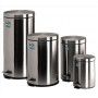PAPELERA METAL INOX. PEDAL 12L 24,8X38,5