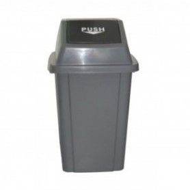 PAPELERA VAIVEN 40L NEGRA 41X33X48+12H