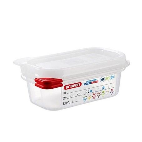 RECIPIENTE C/TAPA GN 1/9 176X108X65H - 0,6L