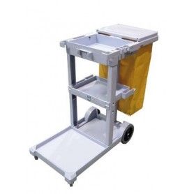 CARRO LIMPIEZA GRIS CARLIMP 2020 BOLSA+BANDEJAS