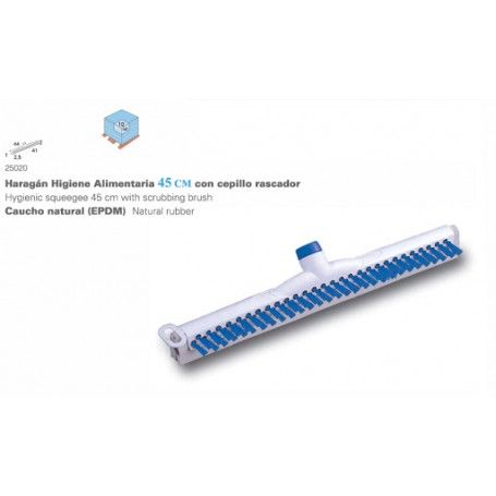 REGLETA SUELOS ALIMENTARIA 45CM AZUL C/CEPILLO
