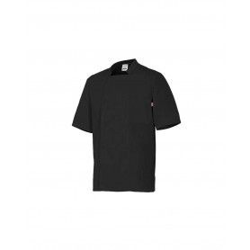 CHAQUETA COCINERO NEGRA T/L -M/CORTA