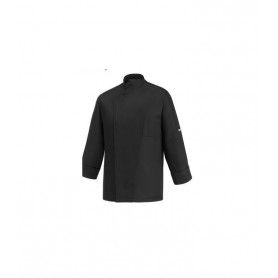 CHAQUETA COCINERO NEGRA T/G M/LARGA