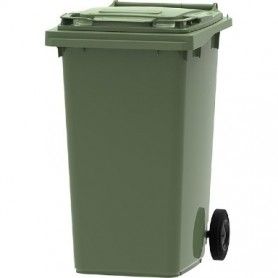 CUBO BASURA RUEDAS 240L VERDE 56x65x100