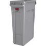 PAPELERA RECICLAJE 87L GRIS 51X28X76 SLIM JIM