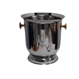 CUBO CHAMPAN CON ASA ORO INOX