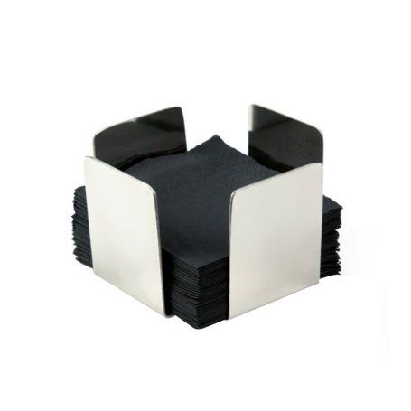 SERVILLETERO 20X20 METAL INOX. 11X11X7