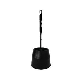 ESCOBILLERO WC COMPLETO NEGRO LUX