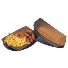 BARQUETA CARTON KRAFT 300CC.144X105X35 C.1000