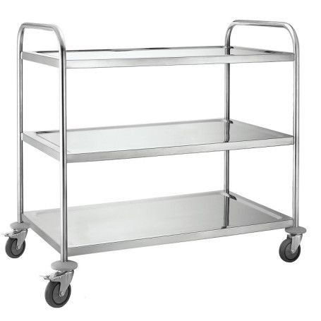 CARRO SERVICIO INOX. 86X54X94 3 ESTANTES REF.50010