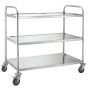 CARRO SERVICIO INOX. 86X54X94 3 ESTANTES REF.50010