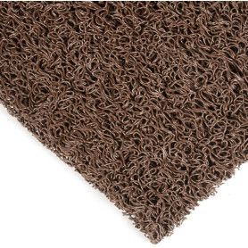 FELPUDO RIZO VINILO S/BASE MARRON 233CMX170CMX14MM