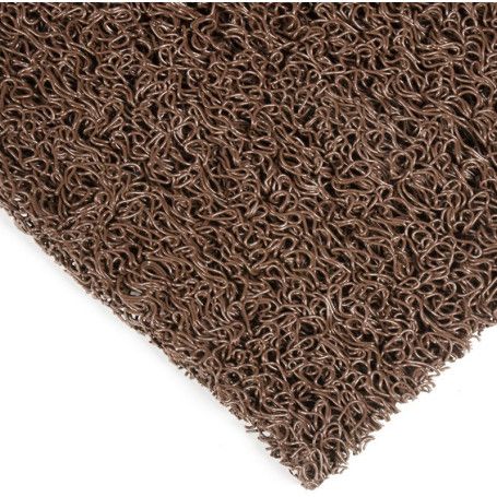 FELPUDO RIZO VINILO S/BASE MARRON 233CMX170CMX14MM