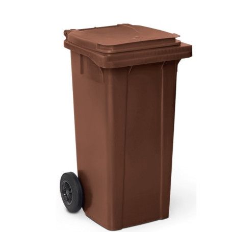 CUBO BASURA RUEDAS 120L MARRON 92X55X48 EXTRA