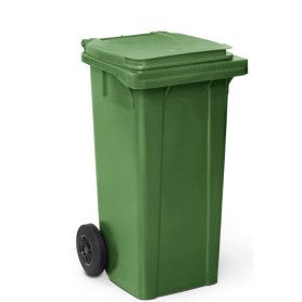 CUBO BASURA RUEDAS 120L VERDE 92X55X48 EXTRA