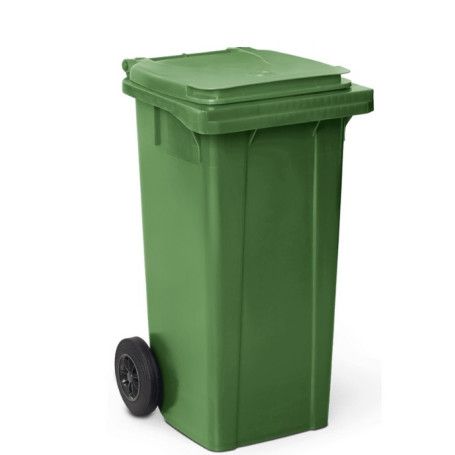 CUBO BASURA RUEDAS 120L VERDE 92X55X48 EXTRA