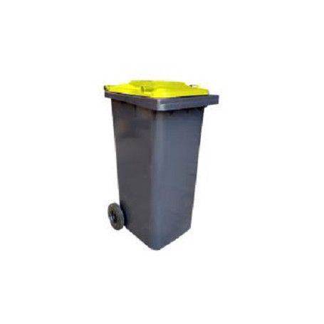 CUBO BASURA RUEDAS 120L.GRIS 96X55X47,5