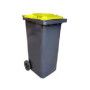 CUBO BASURA RUEDAS 120L.GRIS 96X55X47,5