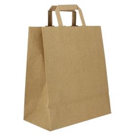 BOLSA PAPEL ASA PLANA KRAFT 27+15X31 C.250