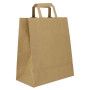 BOLSA PAPEL ASA PLANA KRAFT 27+15X31 C.250