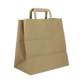 BOLSA PAPEL ASA PLANA KRAFT 28+17X29 C.250