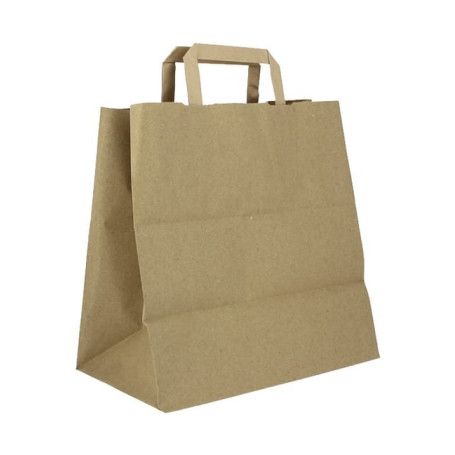 BOLSA PAPEL ASA PLANA KRAFT 28+17X29 C.250