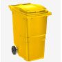 CUBO BASURA RUEDAS 360L AMARILLO 81x63x100